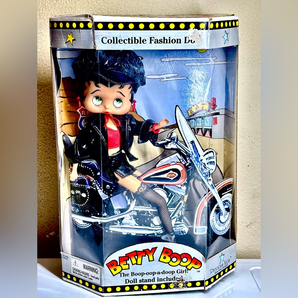 Betty Boop Collectible Fashion Doll Bike Rider with Stand Imported from Japan